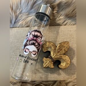 Stylish Clear Water Bottle with Fun Design